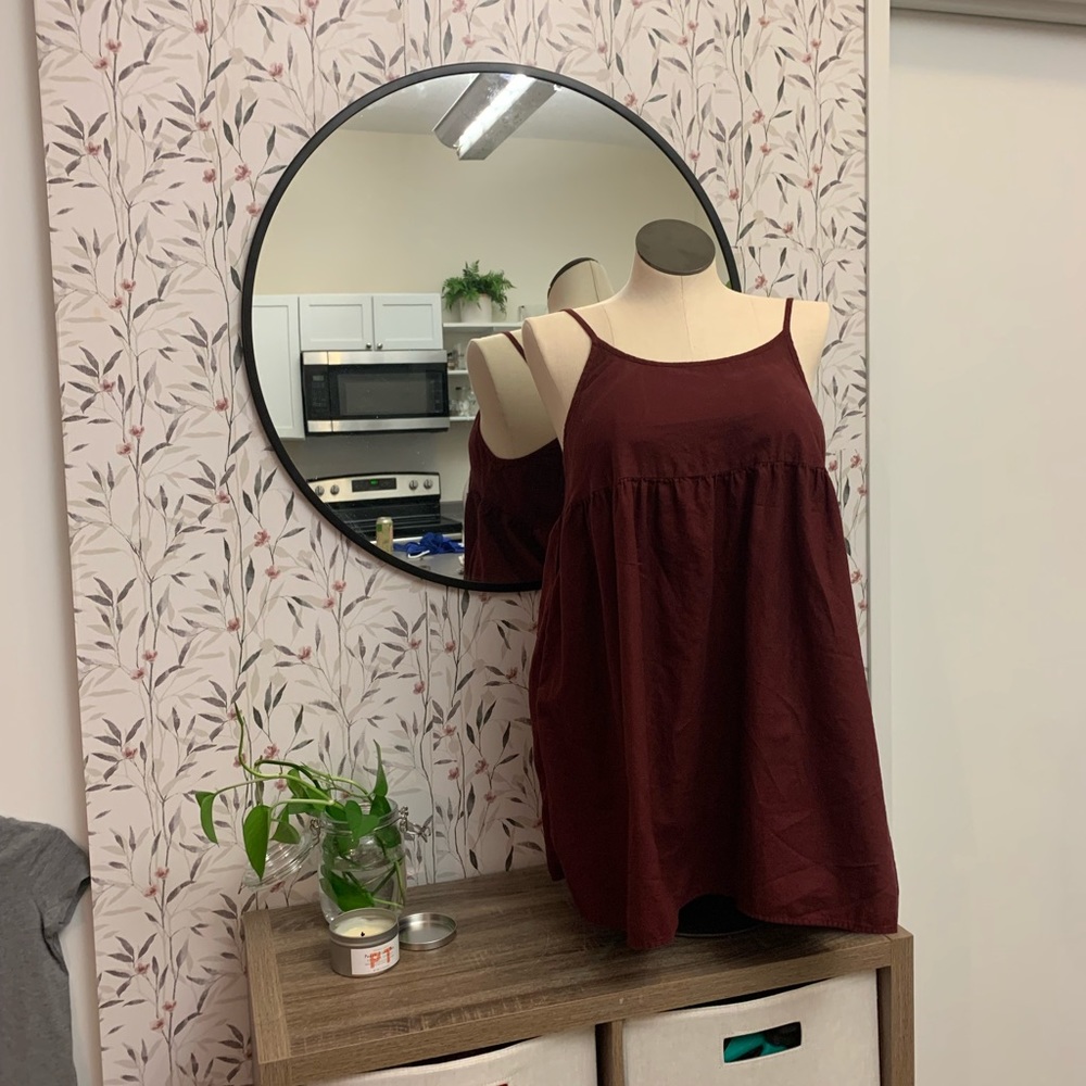 Maroon flowy dress